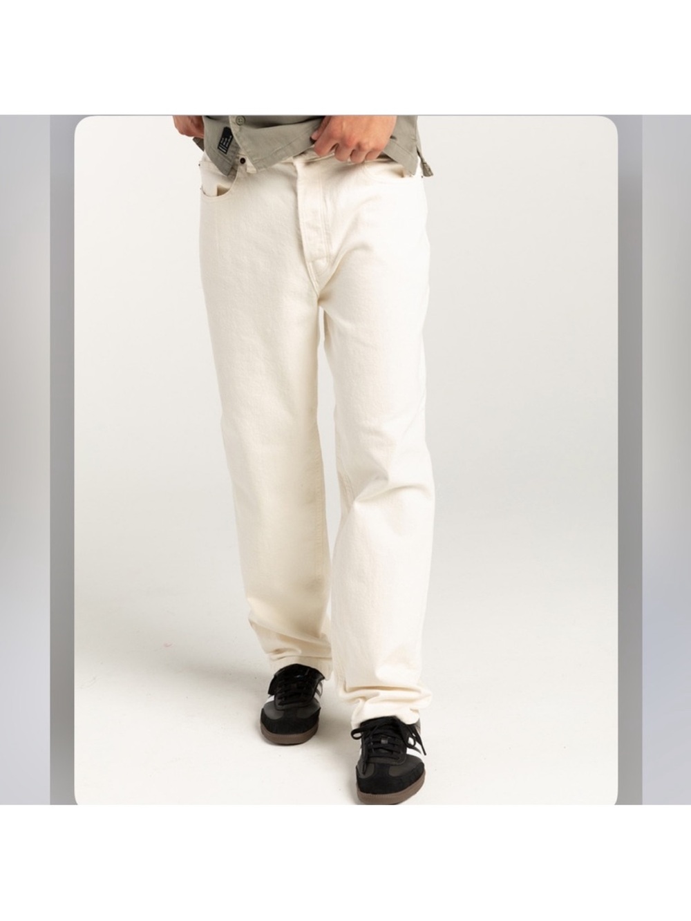 Dickies 34 x 32 Jeans Thomasville Denim Jean Pants in Natural 5 pockets NWT - Picture 2 of 14